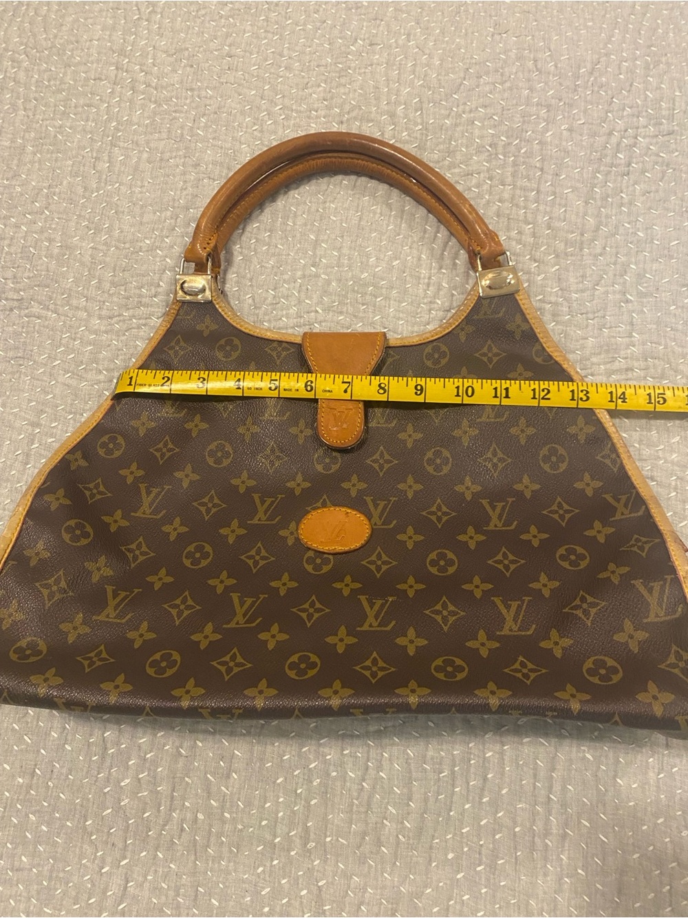 Luxury Monogram Shoulder bag Brown Leather Trim Large - Picture 6 of 13